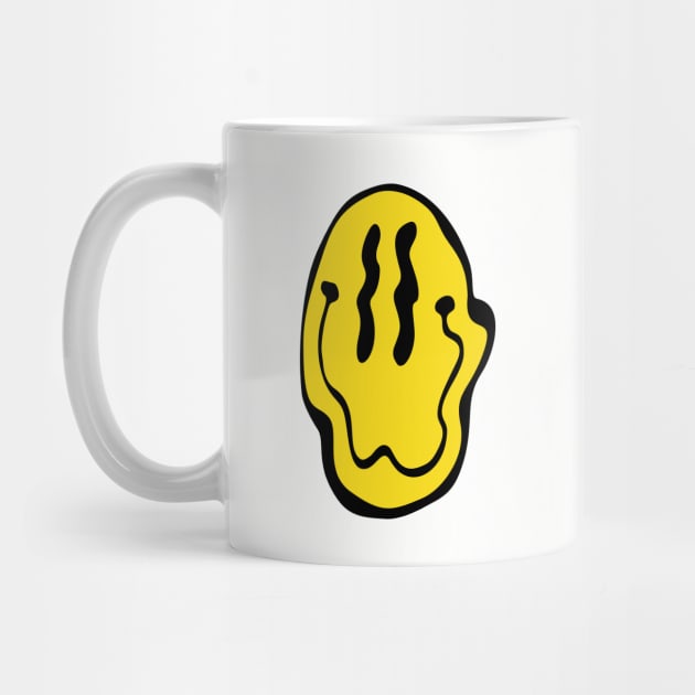 "Tripppy Smiley" (Yellow Trippy Acid Smiley Face) smiley face merch by Dmitry_Buldakov